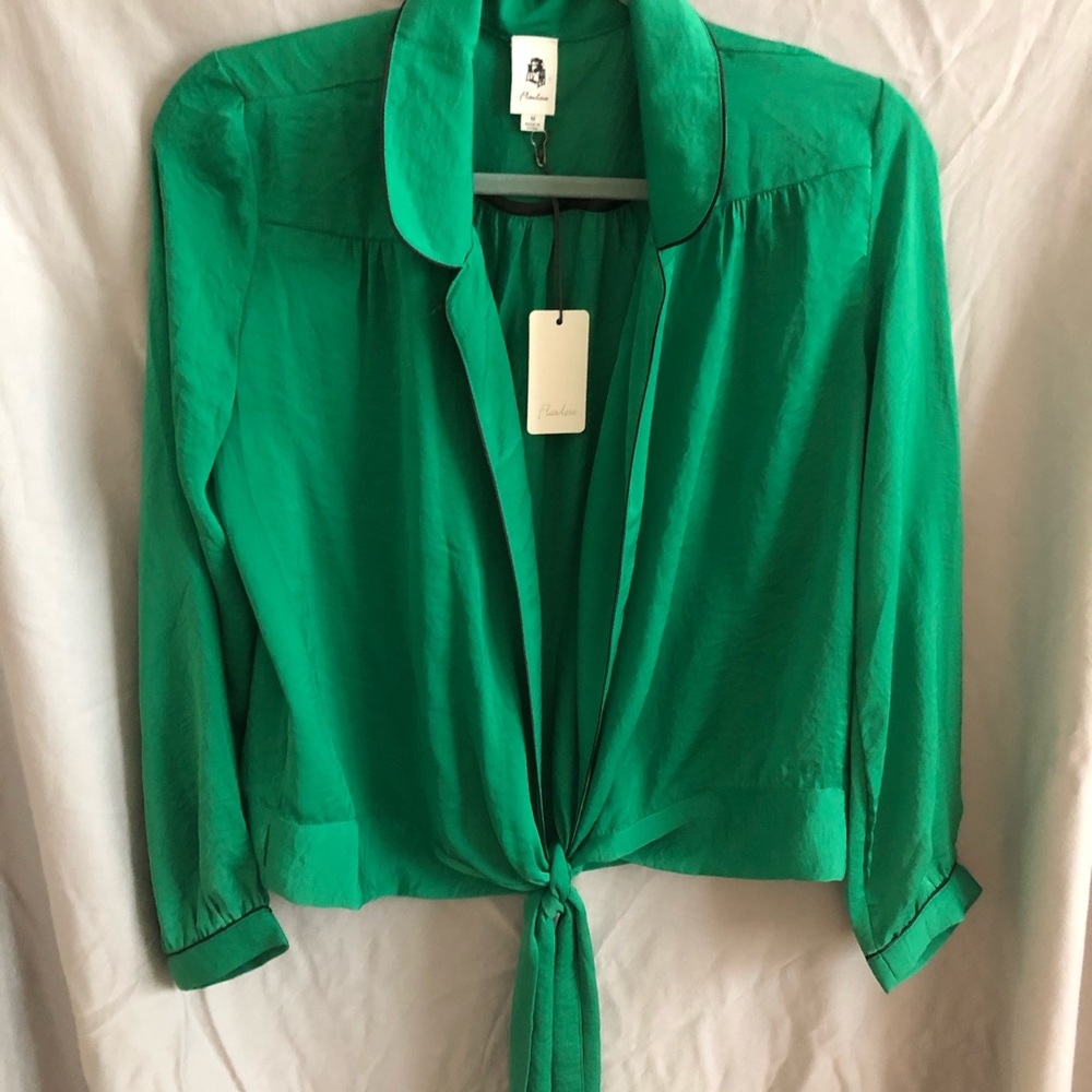 Wrap tie blouse